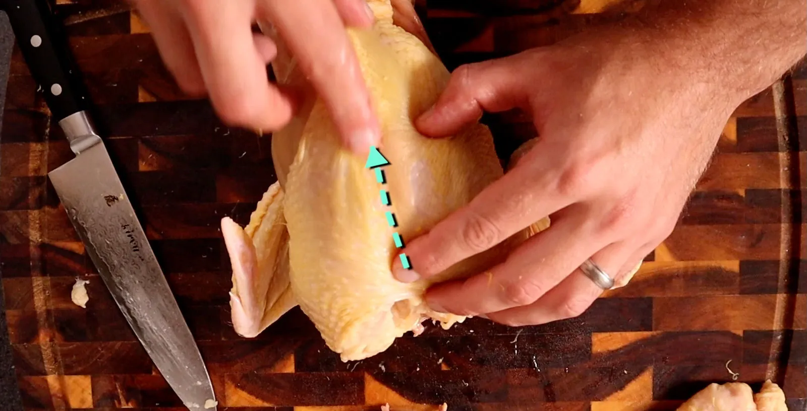 How to break down a whole chicken, photographed for Pinch of Mint