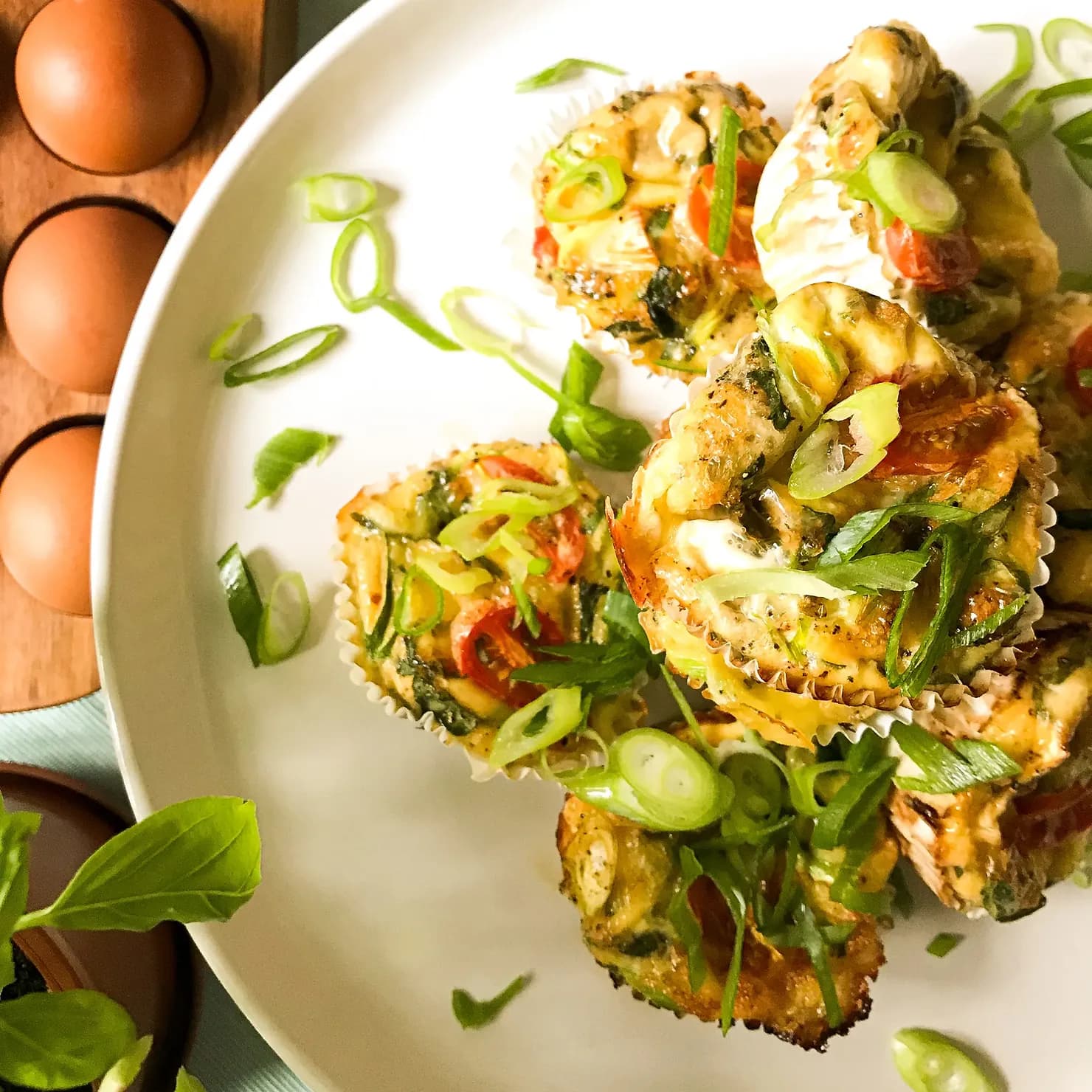 Breakfast egg muffins, photographed for Pinch of Mint