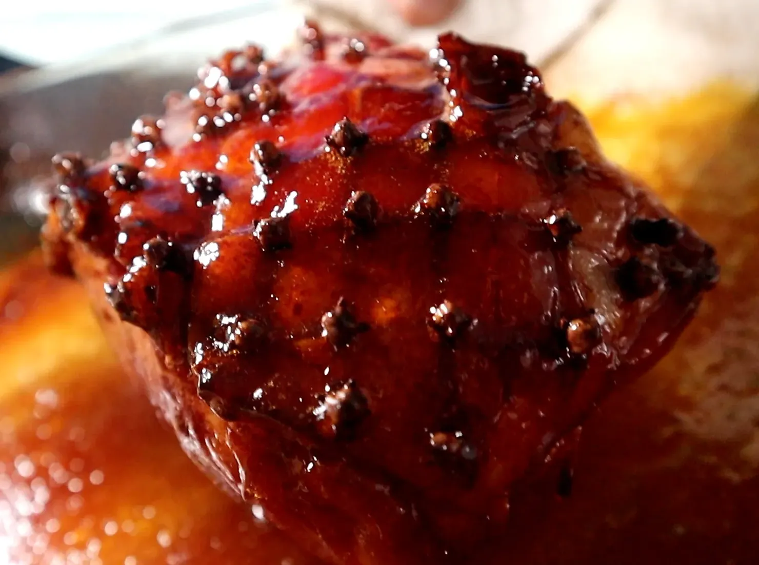 Honey and orange glazed ham, photographed for Pinch of Mint