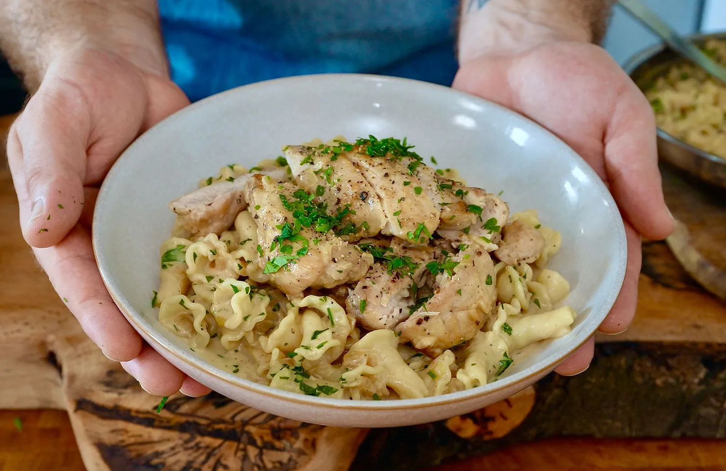 Creamy Honey Mustard Chicken Pasta - Anyone Can Make!
